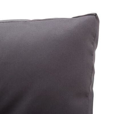 vidaXL 2-Seater Patio Sofa with Cushions Gray 48.8" Poly Rattan