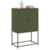 vidaXL Highboard Olive Green Steel Medium Highboard Rectangular