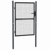 vidaXL Mesh Garden Gate Galvanised Steel 39.4x49.2" Grey
