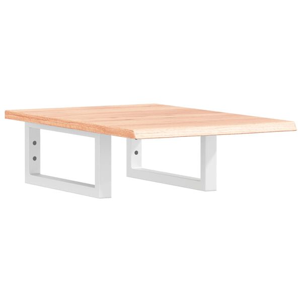 vidaXL Basin Shelf Wall Mounted Steel and Solid Wood Oak