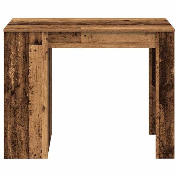 vidaXL Desk Old Wood Engineered Wood Medium Desk Rectangular Modern