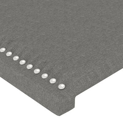 vidaXL LED Headboard Dark Gray 64.2"x6.3"x30.7"/34.6" Fabric
