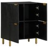 vidaXL Sideboard Black Engineered wood, solid mango wood, brass
