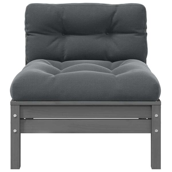 vidaXL Garden Lounge Set Set of 3 Grey and Anthracite