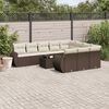 vidaXL Garden Sofa Set Brown