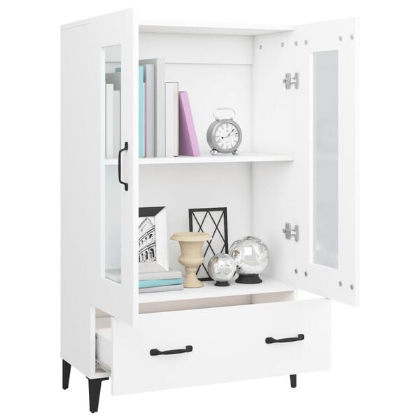vidaXL Highboard White 27.6"x12.2"x45.3" Engineered Wood