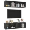 vidaXL TV Cabinet Set of 2 Grey Engineered Wood 56.1 in tall