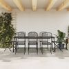 vidaXL Garden Dining Set Anthracite Metal mesh 9 Piece Set Collapsible