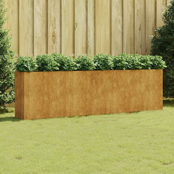 vidaXL Garden Raised Bed Rusty Corten Steel 110.2 x 15.7 x 31.5 in