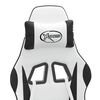 vidaXL Gaming Chair White and Black Faux Leather