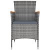 vidaXL Garden Dining Set Grey