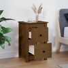 vidaXL Bedside Cabinet Honey Brown Solid Pine Wood compact Storage