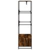 vidaXL Wardrobe Smoked Oak Engineered wood, metal 35.4 x 19.7 x 70.9 in