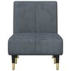 vidaXL Chaise Lounge Dark Grey Velvet 21.7 in x 55.1 in x 27.6 in