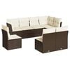 vidaXL Garden Sofa Set Brown PE Rattan Large Modular Garden Sofa Set