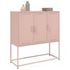 vidaXL Highboard Pink Steel Medium Highboard Rectangular Industrial