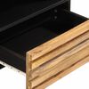 vidaXL TV Cabinet Brown Solid Mango Wood, Steel Medium TV Cabinet