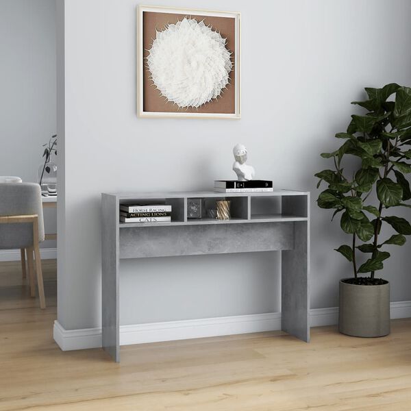 vidaXL Console Table Concrete Grey Engineered Wood Medium Durable