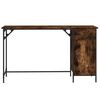 vidaXL Computer Desk Smoked oak Engineered wood, metal 51.6x18.9x29.5 in