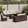vidaXL Garden Sofa Set Brown