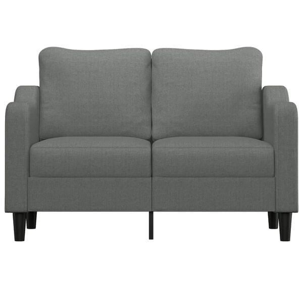 vidaXL 2-seater Sofa Dark grey 100% polyester, metal, textilene, foam