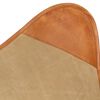 vidaXL Butterfly Chair Brown Genuine leather, canvas, powder-coated iron