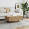 vidaXL Coffee Table Artisan Oak Engineered Wood, Metal Medium