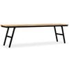 vidaXL Bench Teak Reclaimed Teak and Steel 63.0 x 13.8 x 17.7 in