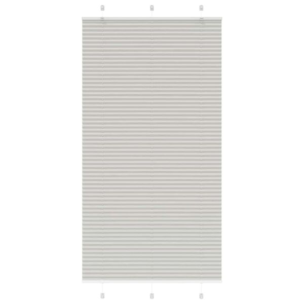 vidaXL Pleated Blind Light grey 100% Polyester 41.3x78.7 in