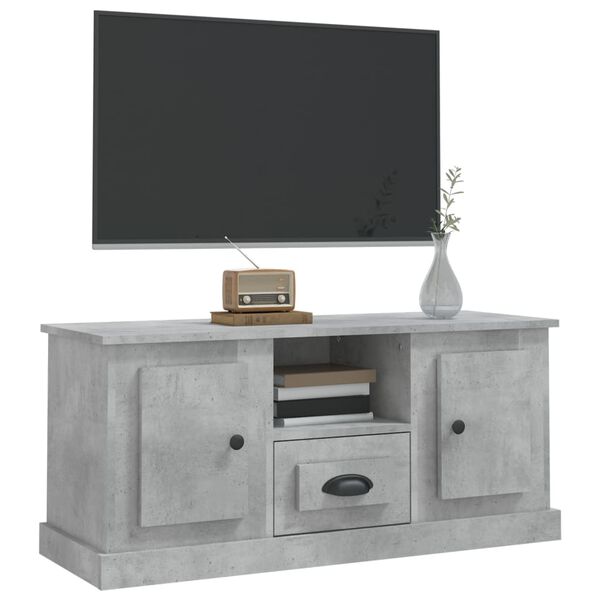 vidaXL TV Cabinet Concrete grey Engineered wood 39.4 in TV Cabinet
