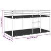 vidaXL Bunk Bed Black Steel, Mesh Fabric 39.4 x 78.7 in Bunk Bed