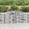 vidaXL Gabion Basket Set of 10 Silver Galvanized iron Large Durable