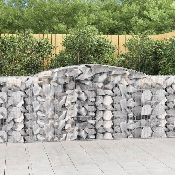 vidaXL Gabion Basket Set of 10 Silver Galvanized iron Large Durable