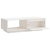 vidaXL Coffee Table White Solid pinewood 43.3x19.7x13.2 in Coffee Table
