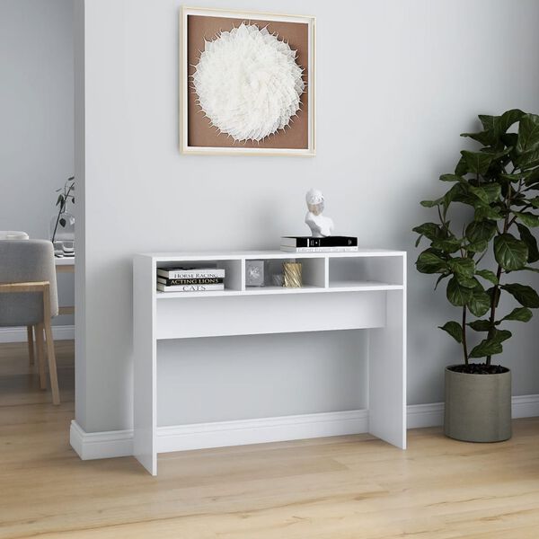 vidaXL Console Table White Engineered wood Medium Console Table