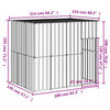 vidaXL Dog House Anthracite Galvanized Steel 84.3 x 60.2 x 71.3 in