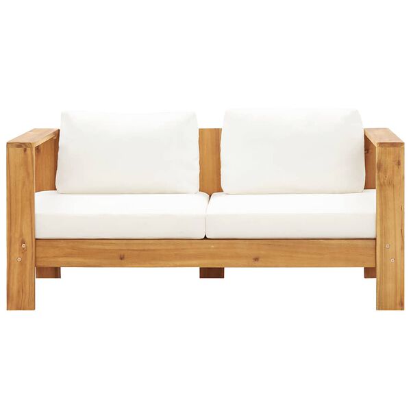 vidaXL Garden Sofa Teak look and cream