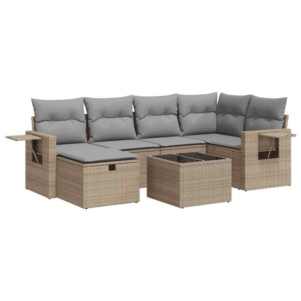 vidaXL Garden Sofa Set Beige