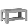 vidaXL Coffee Table Grey Sonoma Engineered wood, Glass Medium