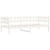 vidaXL Day Bed White Solid pine wood Twin Day Bed Rectangular Modern