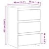 vidaXL Bed Cabinet Set of 2 White Engineered Wood