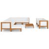 vidaXL Garden Lounge Set Cream White Solid acacia wood, polyester Standard