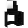 vidaXL Dressing Table Black Engineered wood 34.1 x 13.8 x 53.5 in