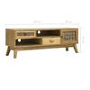 vidaXL TV Cabinet Brown MDF, Pine wood Medium Brown TV Cabinet