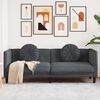 vidaXL Sofa Dark Grey Velvet (100% polyester), Plywood, Solid wood