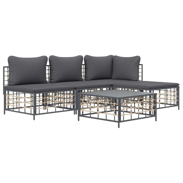 vidaXL Garden Lounge Set Anthracite