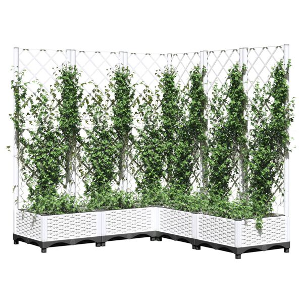 vidaXL Garden Planter White Polypropylene Large Planters