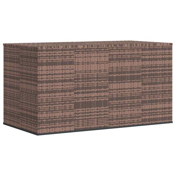 vidaXL Cushion Box Brown gradient PE rattan, powder-coated steel Large