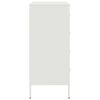 vidaXL Sideboard White Steel Medium Sideboard Rectangular Industrial