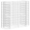 vidaXL Gabion Raised Bed Silver Galvanized iron Medium Durable